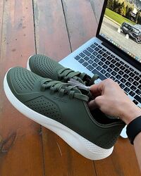 Кроссовки крокс crocs literide pacer хаки зеленые