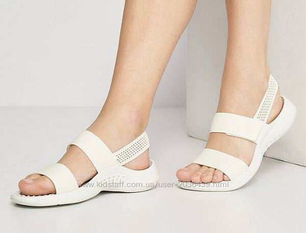 Женские сандалии Crocs Literide 360 Sandal оригинал белые