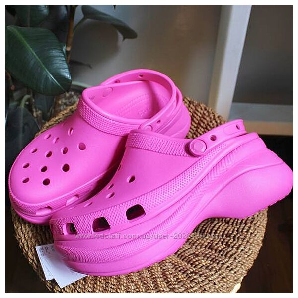 Кроксы на платформе розовые crocs bae clog 36 37 38 39 размер 