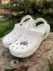 Crocs Classic White кроксы классичесские шлепанцы белые сабо