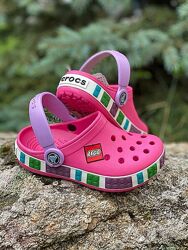 Дитячі крокси детские кроксы на девочку сабо crocs Lego розовые