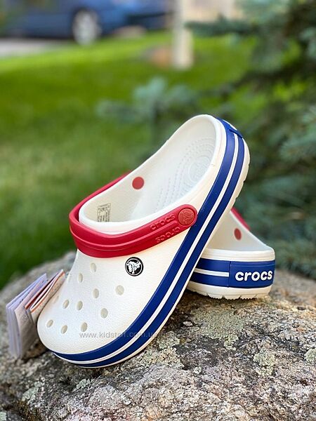 crocs Crocband White Blue білі крокси W6 W7 W8 W9 W10