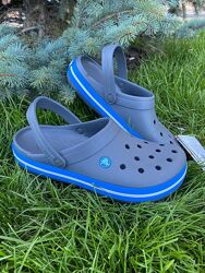 crocs crocband Charcoal Ocean кроксы серые М4 М5 М6 М7 М8 М9 М10 М11