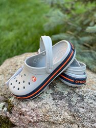 crocs crocband Light Grey крокси сірі М4 М5 М6 М7 М8 М9 М10 М11 М12