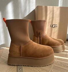 Угги на платформе рыжие UGG CLASSIC DIPPER chestnut 36 37 38 39 40 41