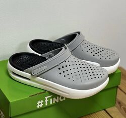 Crocs InMotion Atmosphere grey крокси сірі чоловічі крокси шлепки сабо 
