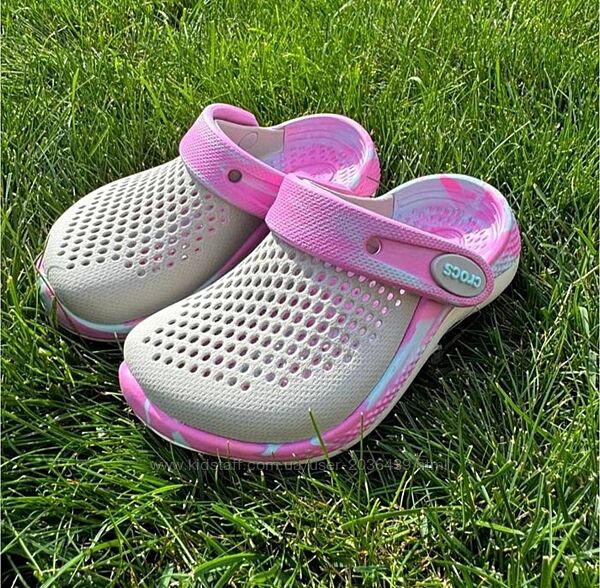 Детские кроксы Crocs Literide 360 Kids Pearl/Multi 