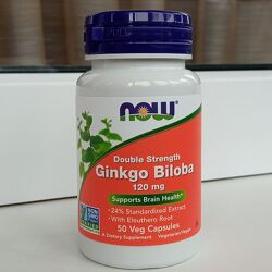 Гинкго билоба, двойная сила, США, 120 мг, 50 капсул