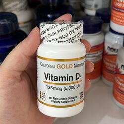 Витамин Д3 5000 МЕ, США, 90 и 360 кап, California Gold Nutrition Витамин D3