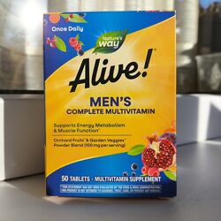 Alive США Мультивитамины для мужчин и мультиминералы, мужские витамины