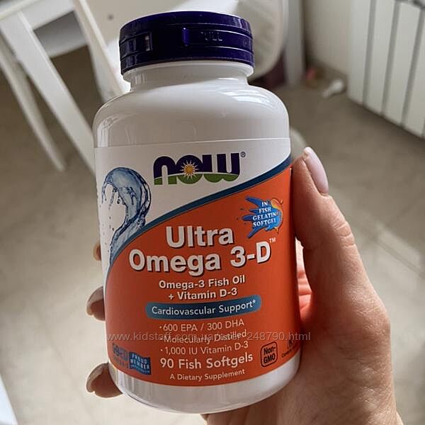 Ультра Омега 3 EPA/DHA 900 мг в одной капсуле, США, Ultra Omega 3D