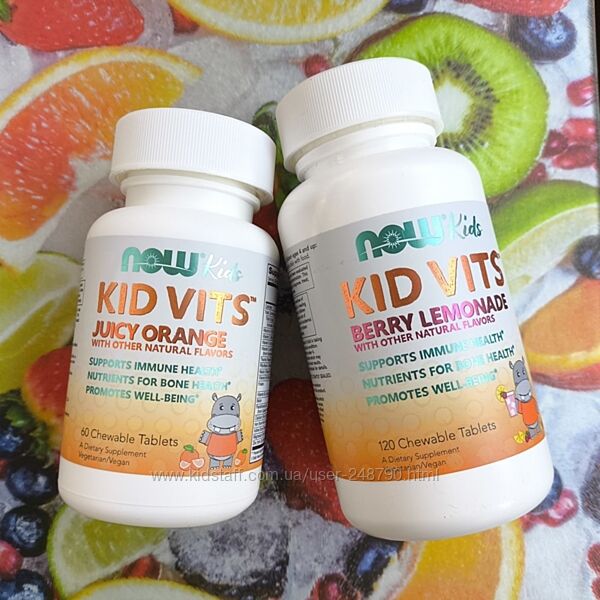 Kid Vits США Витамины для детей, детские мультивитамины, 60/120 шт