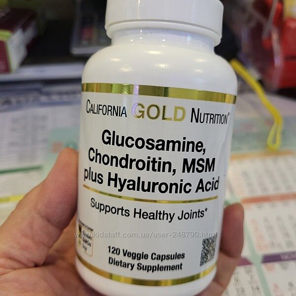 Комплекс США Глюкозамин, хондроитин, МСМ и гиалуроновая кислота, 60/120 шт