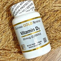 Витамин Д3 2000 МЕ, США, 90 и 360 кап, California Gold Nutrition Витамин D3