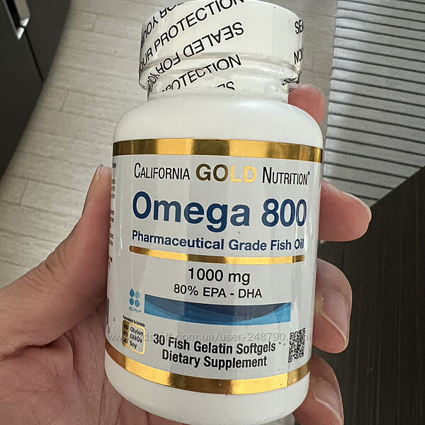 Омега 800, США, Омега-800, 1000 мг, 30 и 90 капсул