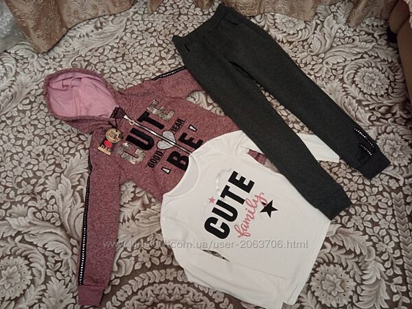 детский теплый спортивный костюм для девочек