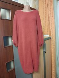 Теплое вязанное платье, размер L - XL