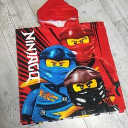 Полотенце пончо пляжное ниндзяго ninjago lego 60х120 см