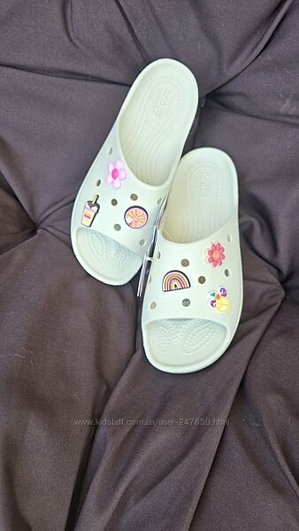 Шлепки на платформе crocs