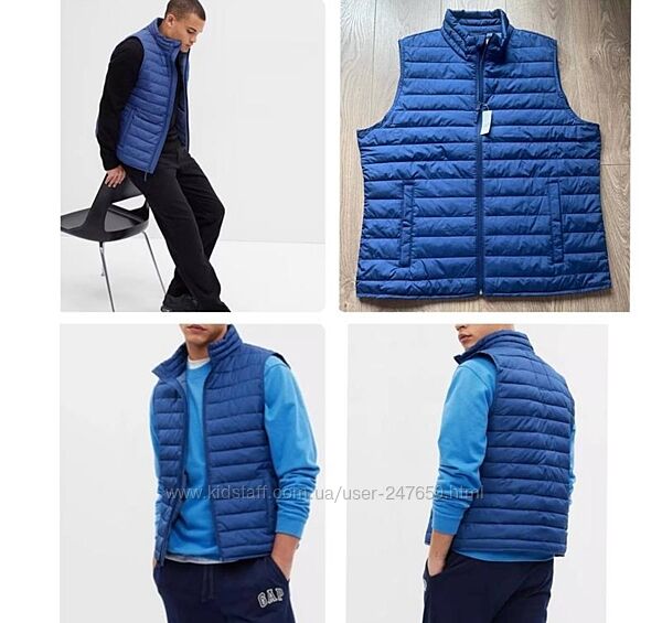 Тепла стильна жилетка GAP. Комір-стійка. Спереду на блискавці.