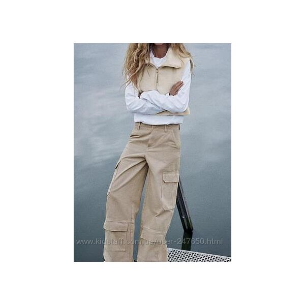 Брюки zara cargo trf розмер 42