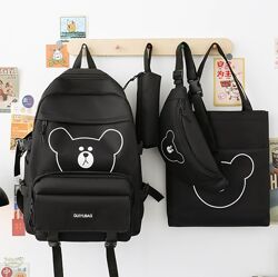 Набор 4в1 школьный рюкзак, шоппер, пенал, поясная сумка  