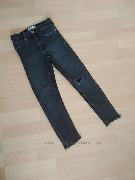 Рвані джинси штани скіні для дівчинки zara, на 7 років, зріст 122