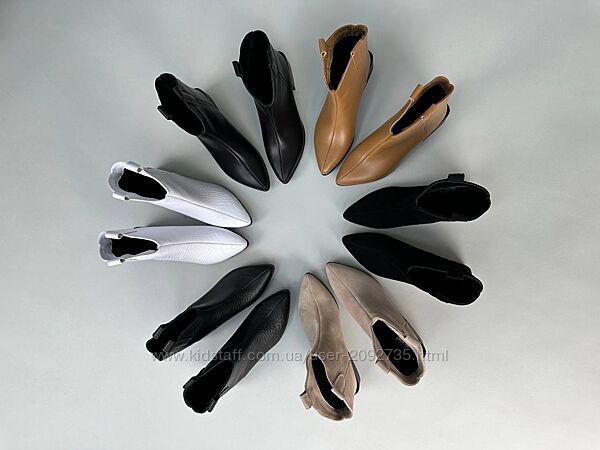 Черевики казаки жіночі шкіра на підборах Артикул 5515 розпродаж