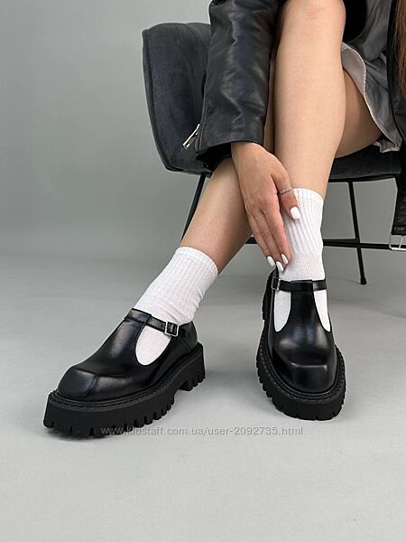 Туфлі жіночі шкіряні чорні Артикул 9806