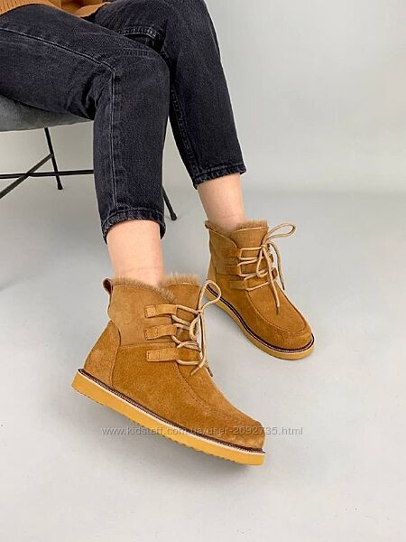 Уггі жіночі замшеві кольору табако Артикул 7369 розпродаж