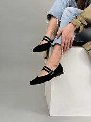 Туфлі жіночі натуральний велюр чорні Артикул 4503 новинка