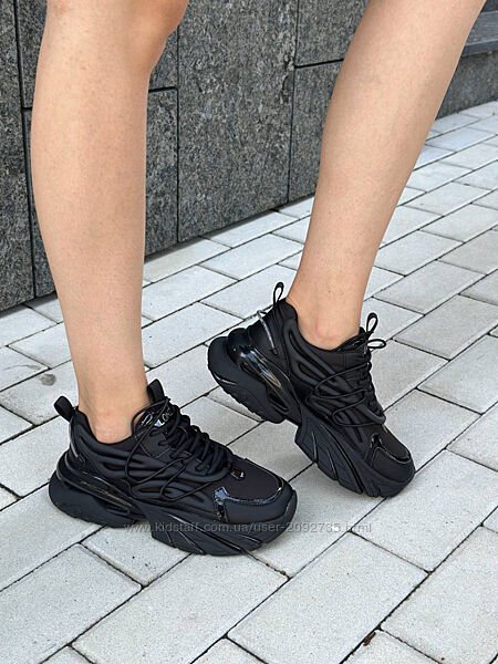 Кросівки жіночі шкіряні чорні Артикул 5129 фабричний Китай