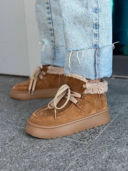 Черевики жіночі натуральна замша зима Артикул  7402 новинка