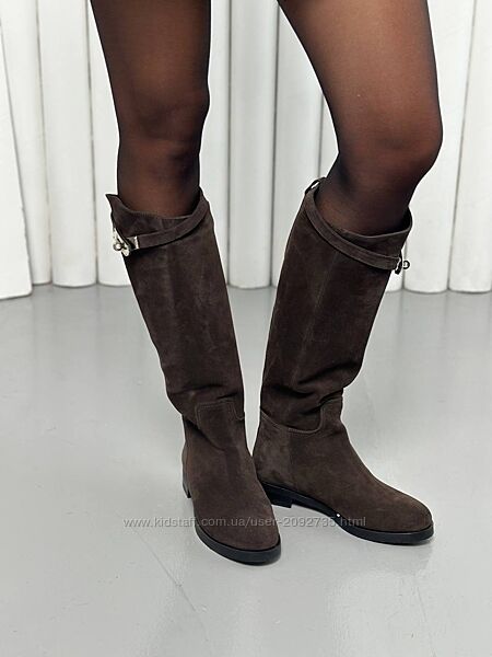 Чоботи жіночі шкіряні та замш зимові Артикул 4415е