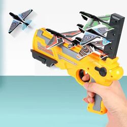 Дитячий іграшковий пістолет з літачками Air Battle катапульта з літаючими 