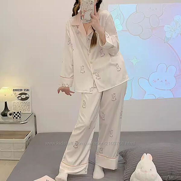 Піжама для дівчинки підліткова Lucky rabbit в подарунковій коробці 170-1