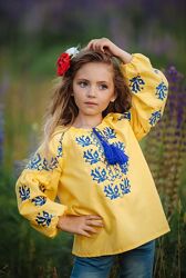 Сорочка вишиванка патріотична для дівчинки 
