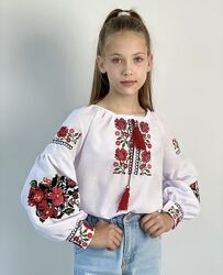 Сучасна традиційна сорочка вишиванка для дівчинки 