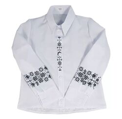 Сорочка блуза вишиванка біла для дівчинки 