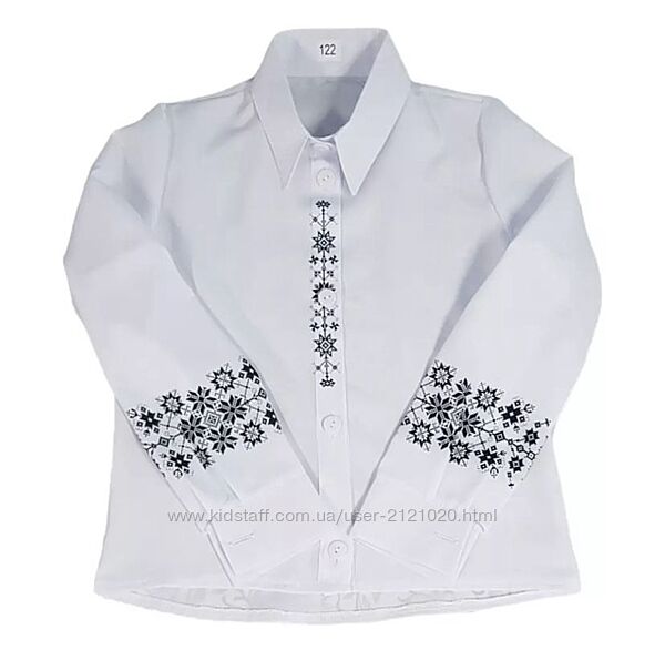 Сорочка блуза вишиванка біла для дівчинки 