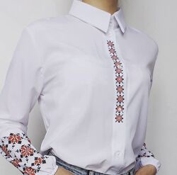 Сорочка блуза вишиванки біла патріотична жіноча 
