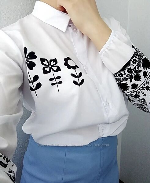 Сорочка блуза вишиванка біла патріотична жіноча
