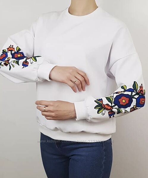 Світшот вишиванка, патріотичний світшот, кофта патріотична жіноча,