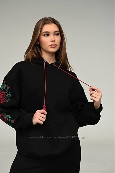 Худі вишиванка, худі з вишивкою на рукавах, жіночий худі вишиванка,