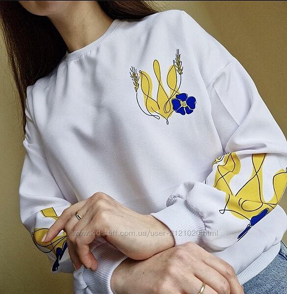 Жіночий патріотичний світшот, жіночий світшот тризуб,