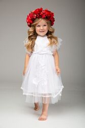 Святкова сукня вишиванка біла по білому дитяча,