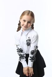 Блуза шкільна патріотична дитяча, сорочка патріотична дитяча,