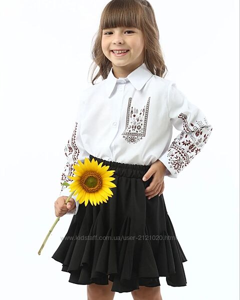Шкільна патріотична блуза для дівчинки, 