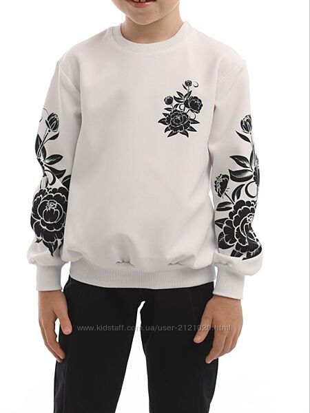 Світшот патріотичний для дівчинки, світшот вишиванка для дівчинки,