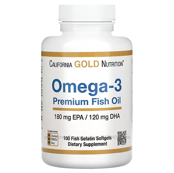 California Gold Nutrition Omega 3 180/120 - 100 caps Омега